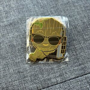 Groot Gold and Black Enamel Pin
